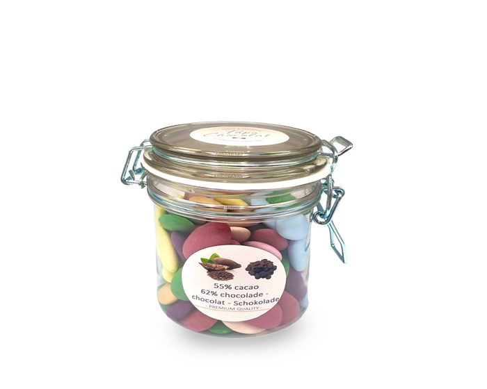 Candyville - Vintage Jar met suikerboontjes - Papa Chocolat - 125 gr